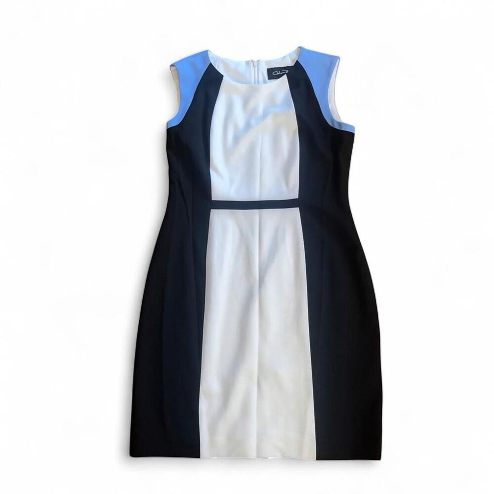 Chelsea Rose Women's Blue and White Sheath Dress SZ 12